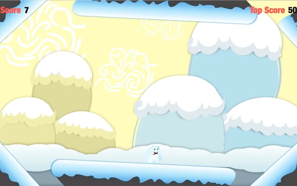 Run Yeti gameplay screen